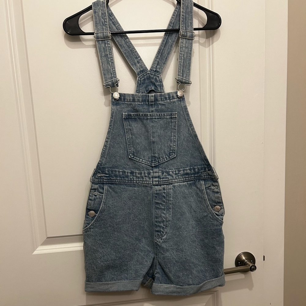 SHEIN Light Blue Denim Overalls